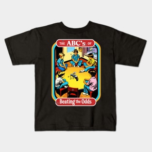 The ABCs of Beating the Odds Retro Book cover Kids T-Shirt